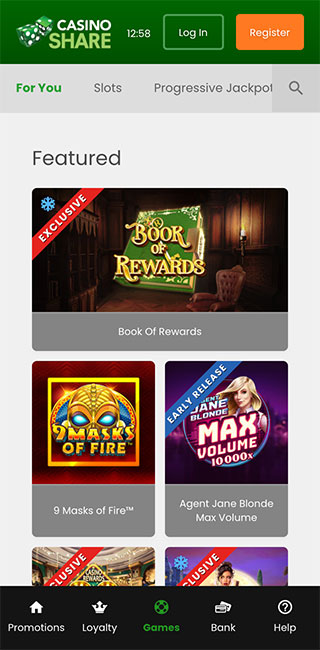Casino Share Mobile App